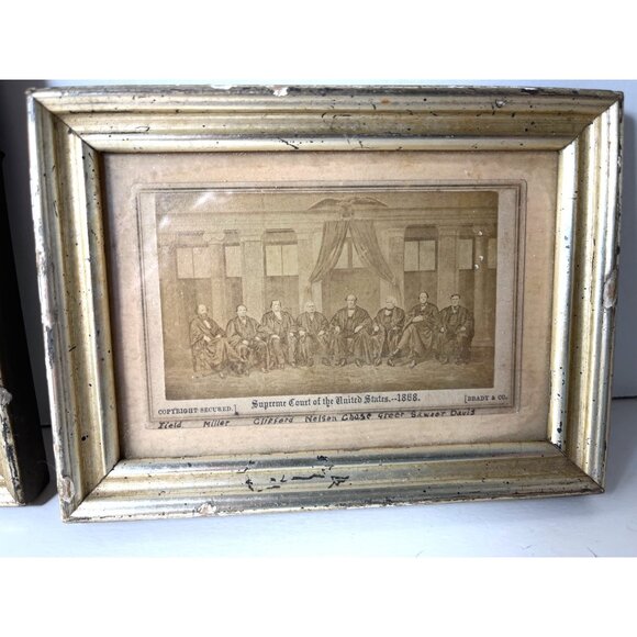 Antique Photos in Frames Ulysses Grant  & The 1868 Supreme Court - Picture 3 of 6